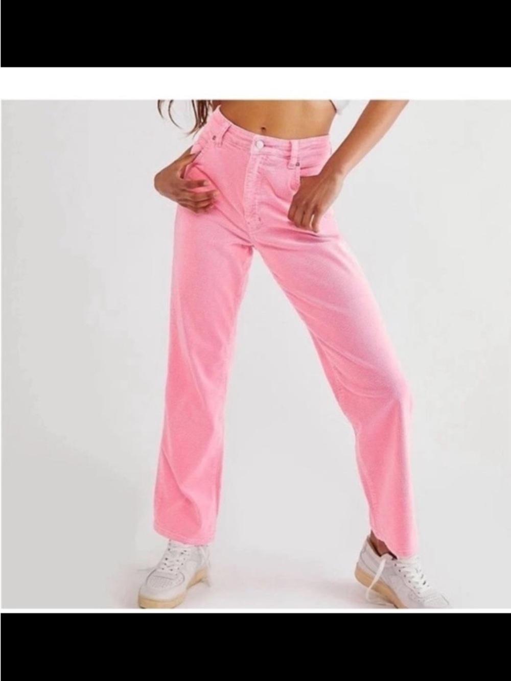 Rolla’s Original Straight Corduroy Pants Pink High Rise Size 26